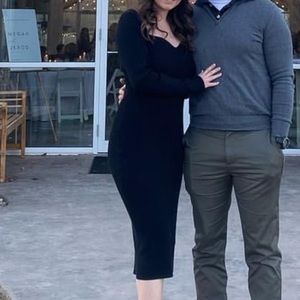 Lulus Black Knit Sweater Dress